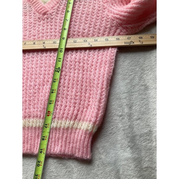 Vintage Charisma Girls Sz 8 Turtle neck Sweater pink Preppy Shabby Chic - Picture 4 of 10
